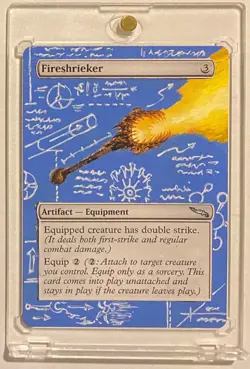 FIRESHRIEKER (MRD) MTG Magic BLUEPRINT Hand Painted Altered Extended Art - Image 1