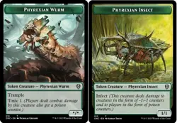 Phyrexian Wurm // Phyrexian Insect Double-sided Token Light Play, English Magic - Image 1