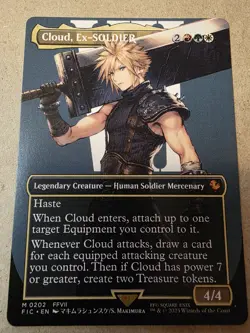 Cloud, Ex-SOLDIER - (Borderless) Commander: Final Fantasy Regular - Mtg - Image 1