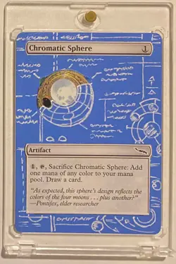 CHROMATIC SPHERE (MRD) MTG Magic BLUEPRINT Hand Painted Altered Extended Art - Image 1