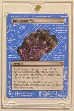 DECIMATOR WEB (MBS) MTG Magic BLUEPRINT Hand Painted Altered Extended Art - Image 1