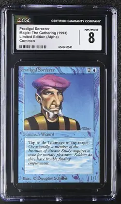 MTG Magic The Gathering Prodigal Sorcerer 1993 Limited Edition (Alpha) CGC 8 - Image 1