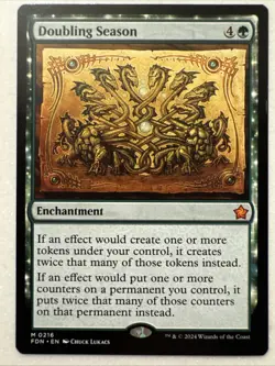x1 Doubling Season FDN Foundations MTG 216 MYTHIC M/NM 1x - Image 1