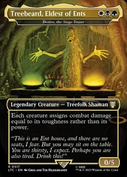 Doran, the Siege Tower "Treebeard, Eldest of Ents" - Silver Foil Exte LTC NM MTG - Image 1