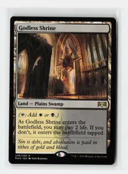 Godless Shrine Ravnica Allegiance Magic The Gathering MTG Card - Image 1