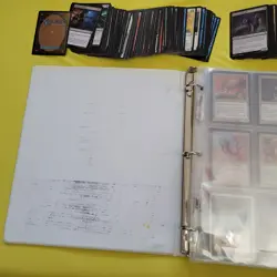 10 Pre-Modern Era Pages of Cards Collection in Binder. And 1,000 Bulk MTG Lot - Image 4