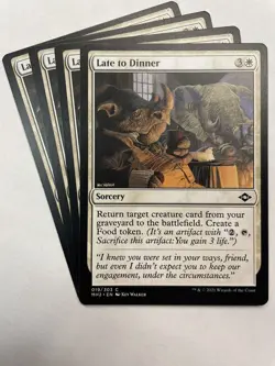 4x Late to Dinner - NM/M - Modern Horizons 2 MTG Magic the Gathering - Image 1