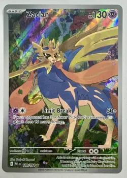 Pokemon Zacian 100/094 Phantasmal Flames Illustration Rare IR Holo TCG Card - Image 1