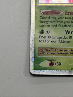 Leafeon LV.X 99/100 Majestic Dawn Holo Pokemon 2008 Vintage MP+/LP - Image 3