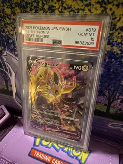 2021 Pokemon Japanese SWSH FA Jolteon V Eevee Heroes PSA 10 - Image 1