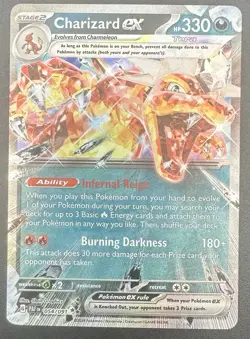 Pokemon TCG Charizard EX 054/091 Paldean Fates Ultra Rare English NM Card - Image 1