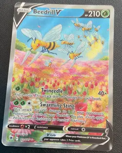 Pokemon Beedrill v Alt Art 161/189 MP/HP Astral Radiance (READ DESCRIPTION) - Image 1