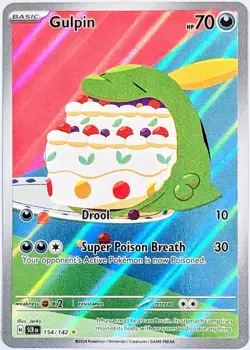 Gulpin 154/142 Illustration Rare Pokemon Card TCG 2024 S&V Stellar Crown NM+ - Image 1