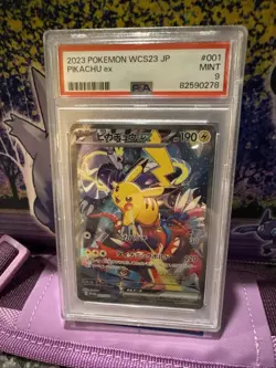 2023 Pokemon WCS23 JP Pikachu Ex Psa 9 - Image 1
