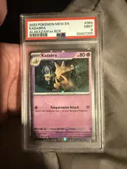 2023 POKEMON MEW EN-151 064 KADABRA ALAKAZAM EX BOX PSA MINT 9 - Image 5