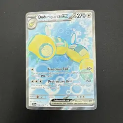 Pokemon Dudunsparce ex 178/159 Journey Together Ultra Rare Full Art Holo NM - Image 2