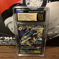 2025 POKEMON INFERNO X JPN SPECIAL ART RARE MEGA SHARPEDO EX CGC 10 PRISTINE - Image 1