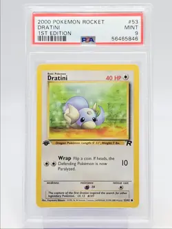 DRATINI 2000 POKEMON TEAM ROCKET 1ST EDITION COMMON 53/82 PSA 9 Q0004 - Image 1