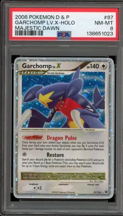 Pokemon Garchomp Lv.X Majestic Dawn Holo Ultra Rare #97 PSA 8 - Image 1