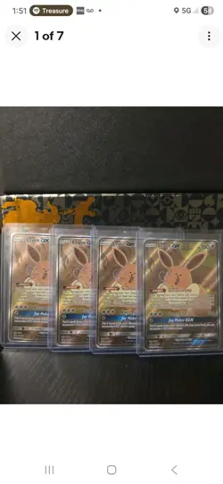 3 Pokemon Eevee GX SM233 Full Art Black Star Promo Sun & Moon excellent conditio - Image 1