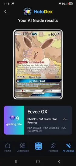 3 Pokemon Eevee GX SM233 Full Art Black Star Promo Sun & Moon excellent conditio - Image 3