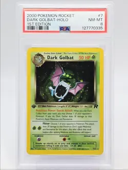 DARK GOLBAT 2000 POKEMON TEAM ROCKET 1ST EDITION HOLO RARE 7/82 PSA 8 Q0004 - Image 1