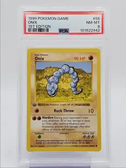 ONIX 1999 POKEMON GAME BASE SET 1ST EDITION COMMON 56/102 PSA 8 Q0004 - Image 1