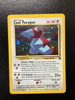 Pokemon TCG Cool Porygon Black Star Promos, 15 Holo MP With Swirl 🌀 - Image 1