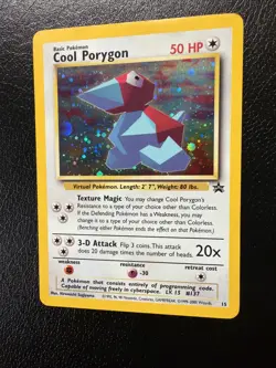 Pokemon TCG Cool Porygon Black Star Promos, 15 Holo MP With Swirl 🌀 - Image 4