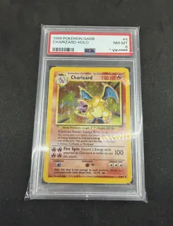 Pokemon TCG Charizard Base Set Holo Unlimited Rare Card 4/102 | PSA 8 NM-MINT - Image 1