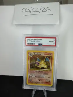 Pokemon TCG Charizard Base Set Holo Unlimited Rare Card 4/102 | PSA 8 NM-MINT - Image 2