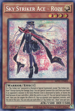 YUGIOH SKY STRIKER ACE - ROZE PRISMATIC SECRET RARE MP21-EN005 NEAR MINT - Image 1