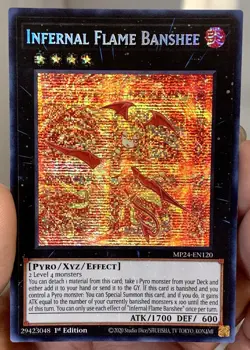 Yugioh Infernal Flame Banshee MP24-EN120 Prismatic Secret Rare 1st NM w/Tracking - Image 1