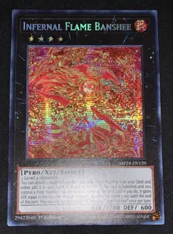Yugioh Infernal Flame Banshee MP24-EN120 Prismatic Secret Rare 1st NM w/Tracking - Image 2