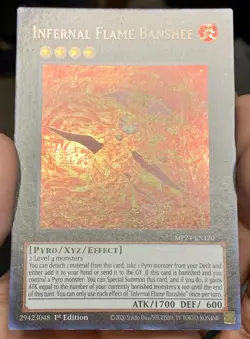 Yugioh Infernal Flame Banshee MP24-EN120 Prismatic Secret Rare 1st NM w/Tracking - Image 4