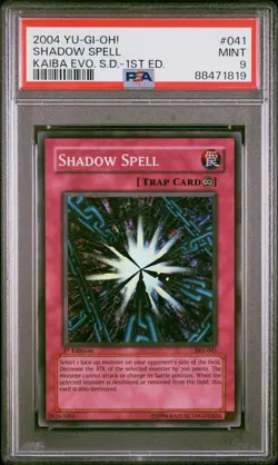 Yu-Gi-Oh! PSA 9 TCG Shadow Spell Kaiba Evolution SKE-041 1st Edition Super Rare - Image 1