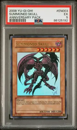 Yu-Gi-Oh! PSA 5 TCG Summoned Skull Anniversary Pack YAP1-EN003 Limited Edition - Image 1