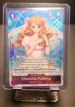 One Piece Card Game Charlotte Pudding (Alternate Art) OP11-070 SR NM English - Image 1