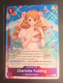 One Piece Card Game Charlotte Pudding (Alternate Art) OP11-070 SR NM English - Image 2