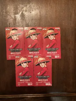 OP-13 5x Sleeved Booster Packs Of One Piece: Carrying On His Will BRAND NEW - Image 1