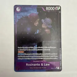 One Piece TCG Rosinante and Law The Azure Seas Seven EB04-038 Super Rare ALT ART - Image 1