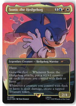 MTG Sonic The Hedgehog Secret Lair #2087 Sonic Rainbow FOIL NM - Image 1