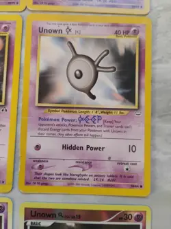 Unown Pokemon Card Lot 15 Cards Total 2000-2007 TCG Neo - Image 5