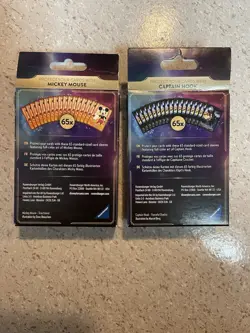 Disney Lorcana Mickey Mouse & Captain Hook Trading Card Sleeve Boxes - Image 2