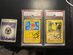 4 Pokemon Pikachu Veronica Taylor Signed PSA Cards 1st Edition Jungle Promo - Image 1