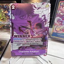 One Piece Card Game Charlotte Katakuri OP08-062 Winner Promo English - Image 1