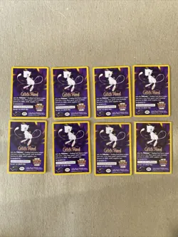 1999 WARNER BROS. POKEMON FIRST MOVIE PROMO CATCH MEW TRADING CARDS SET OF 8 - Image 2