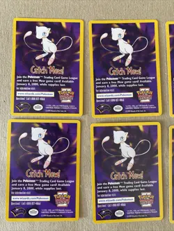 1999 WARNER BROS. POKEMON FIRST MOVIE PROMO CATCH MEW TRADING CARDS SET OF 8 - Image 3