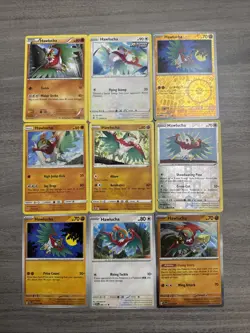Hawlucha Pokemon Card Collection Lot Of 9 With Holo And Reverse Holos - Image 1