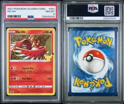 2023 Pokemon Celebrations 001/025 Ho-Oh Holo PSA 8 NM Rare Card Fresh New foil - Image 3